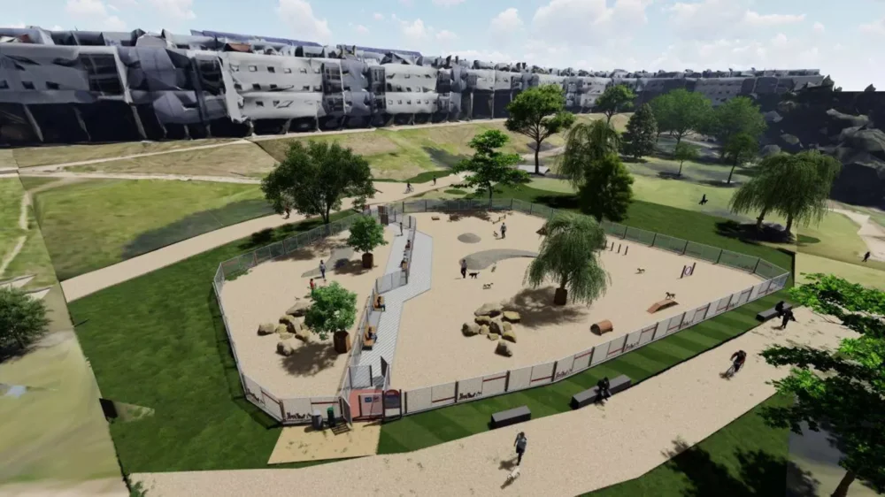Parque canino de Barreiro en Vigo