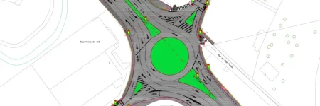 Rotonda en la avenida de Madrid